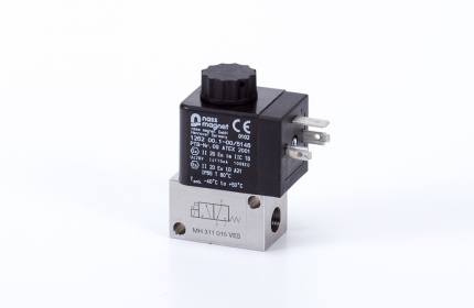 3/2-solenoid-valve, directly actuated, n.c., G1/8, stainless steel A4, ATEX