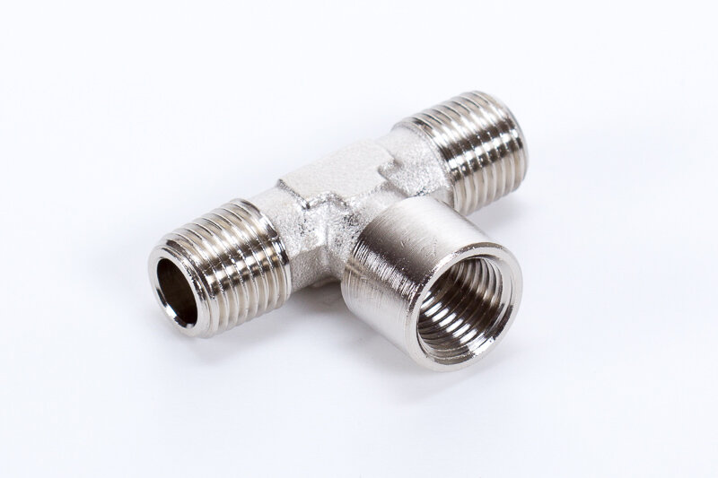 T pipe joints, 1 x female thread, 2 x male thread, conical